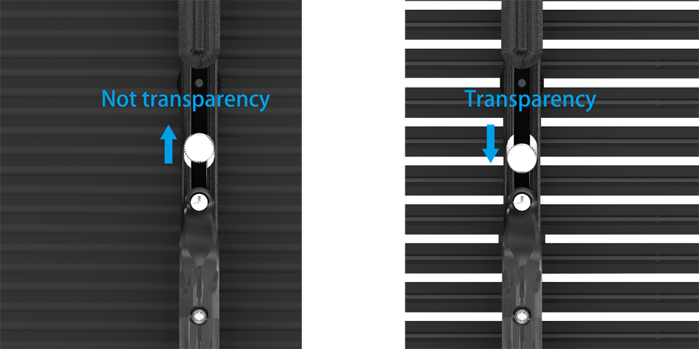 Transparency or None-transparency Function available